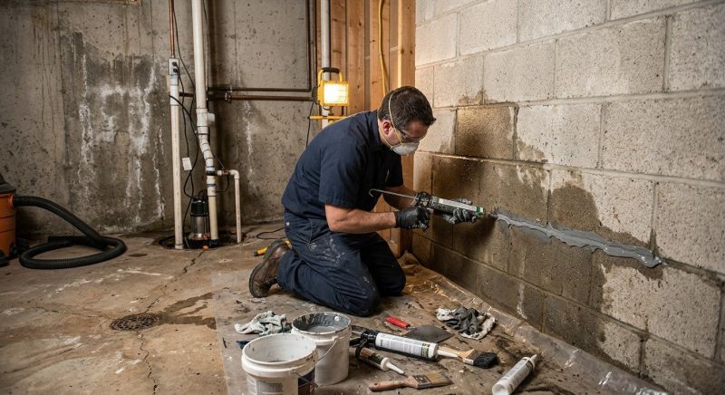 Basement Seepage Repair in Fredericksburg, VA