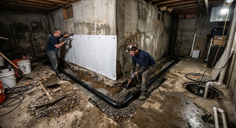 Basement Seepage Repair in Fredericksburg, VA