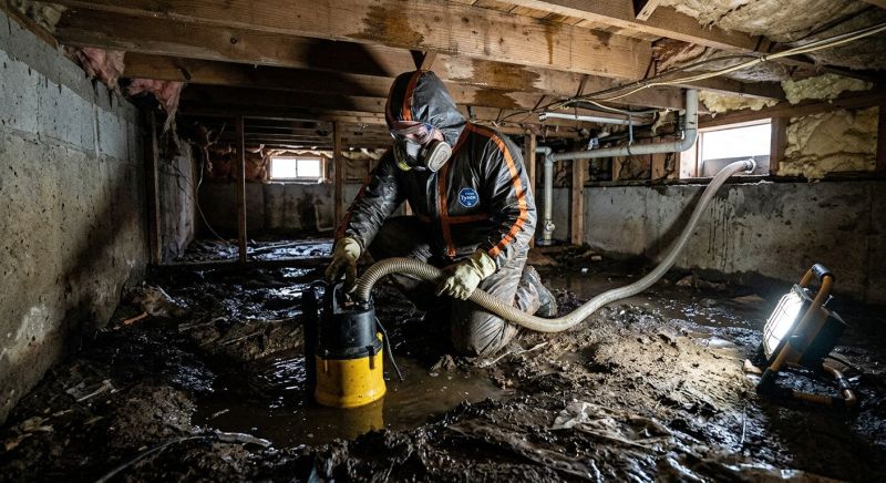 Crawlspace Water Cleanup in Gilbert, AZ