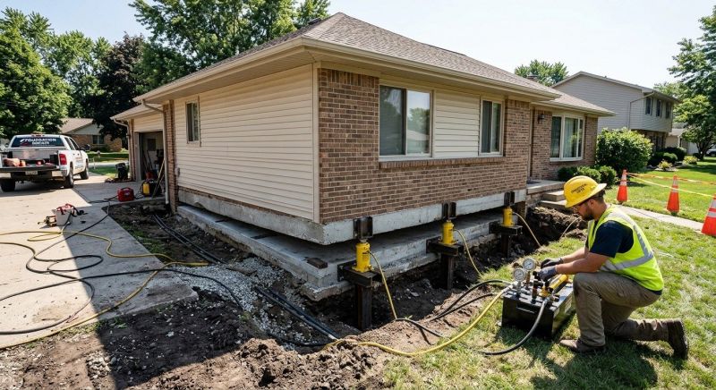 Sinking Foundation Lifting in Columbus, OH