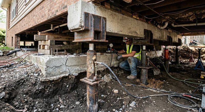 Sinking Foundation Lifting in Columbus, OH