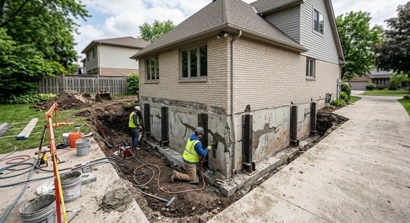 Sinking Foundation Repair in Columbus, OH