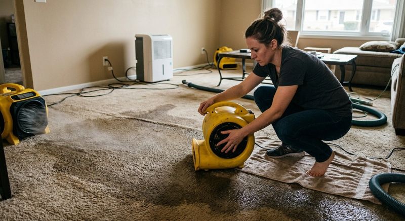 Wet Carpet Drying in Mesa, AZ